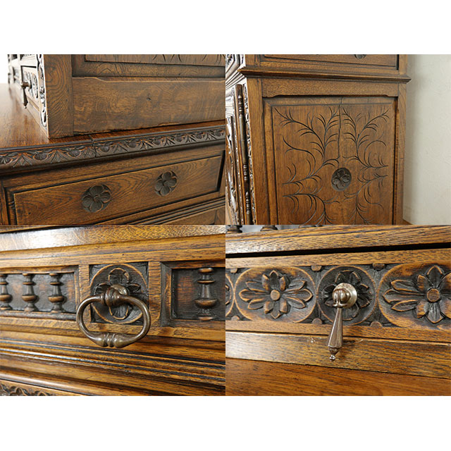 楽天市場】アンティーク キャビネット アンティーク家具 飾り棚 サイド