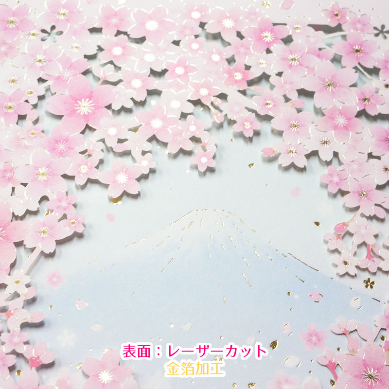 楽天市場】春カード 入学祝い さくらレーザーカットのグリーティング