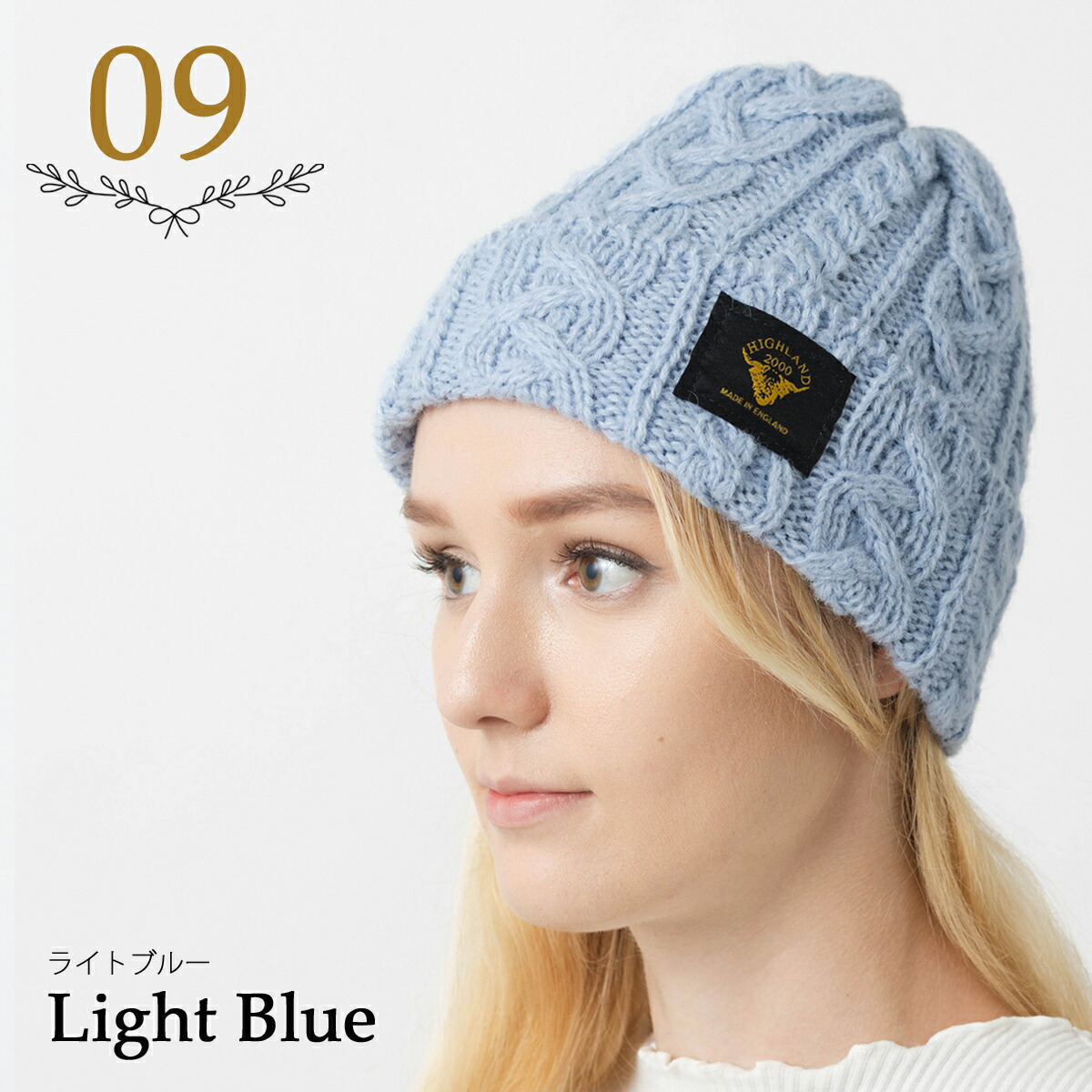 vonsonoのウール・アルパカ混フード型ニット帽 vonsonoのウール