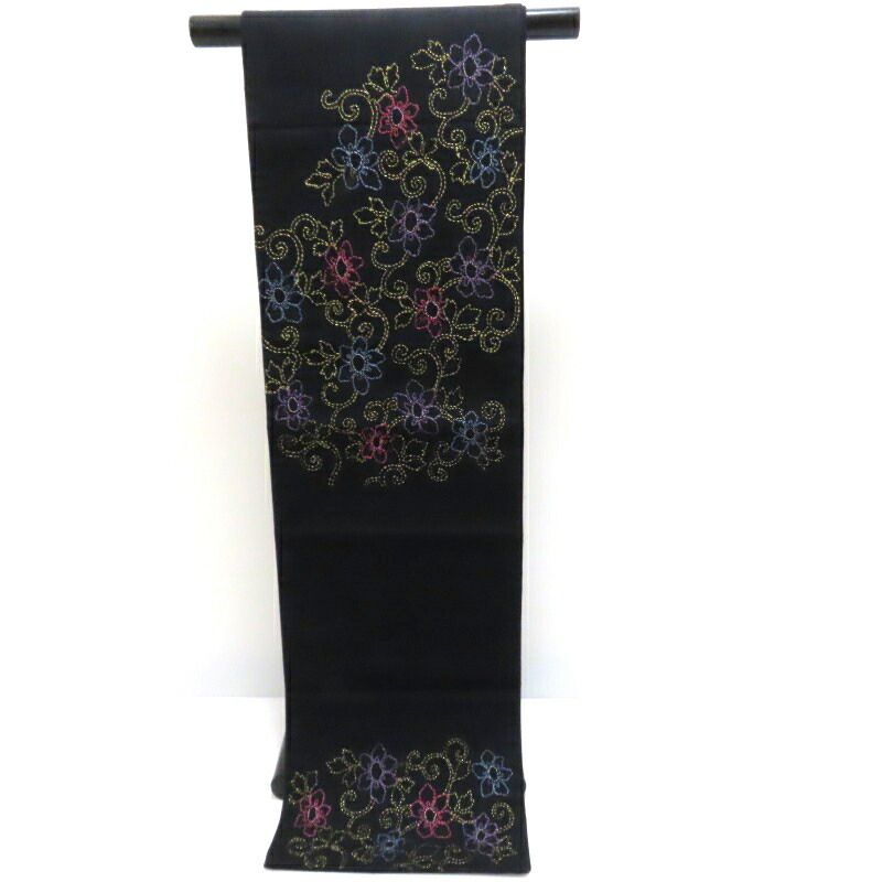 楽天市場】名古屋帯 手刺繍 刺し子刺繍 袋名古屋帯 カジュアル帯 御