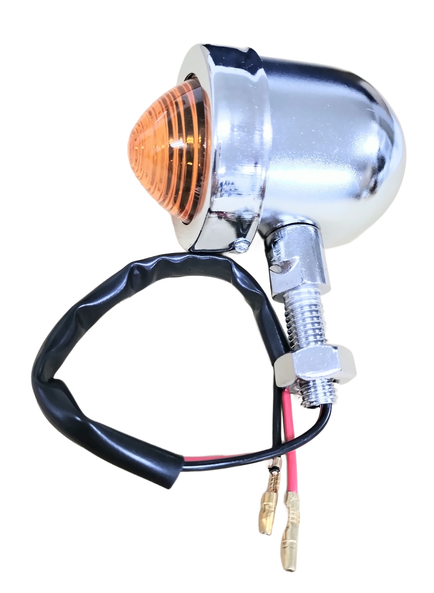 楽天市場】汎用 ブレット ウインカー バイク クローム メッキ オレンジ