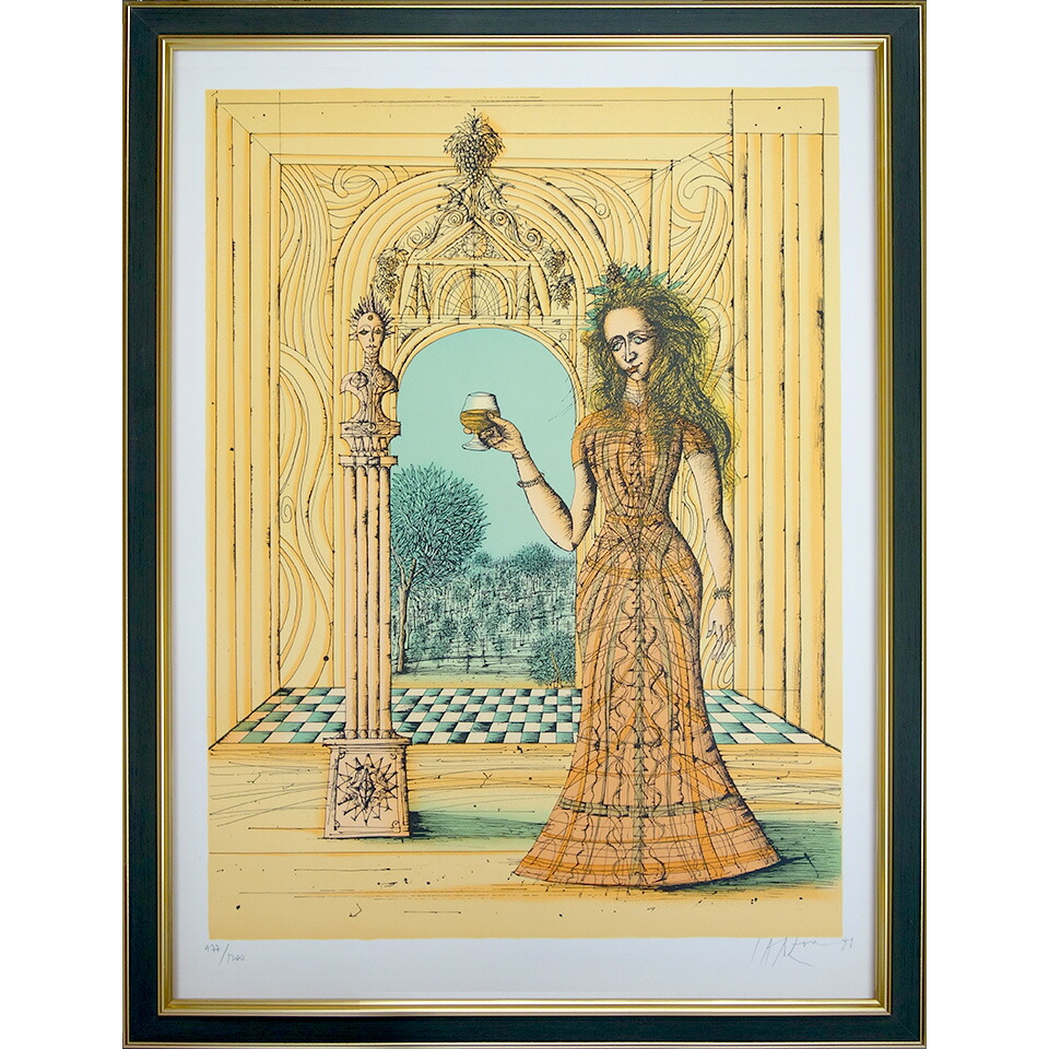 ☆ジャン・カルズー リトグラフ 版画 金色フレーム 【公式通販】