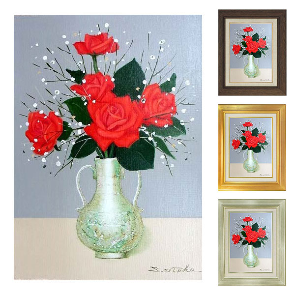 田渕眞兒 油絵 油彩 薔薇シリーズ 花 No.10 田渕眞兒 油絵 油彩 薔薇