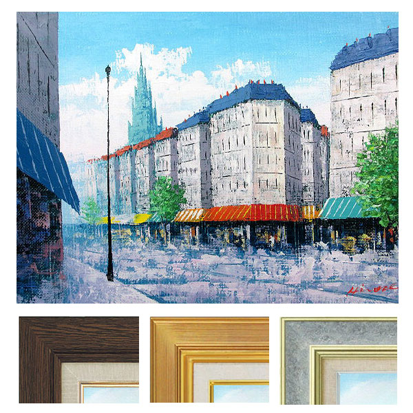 楽天市場】油彩画 F6号 広瀬和之 「塔のある街」 真筆 額入り 額装絵画