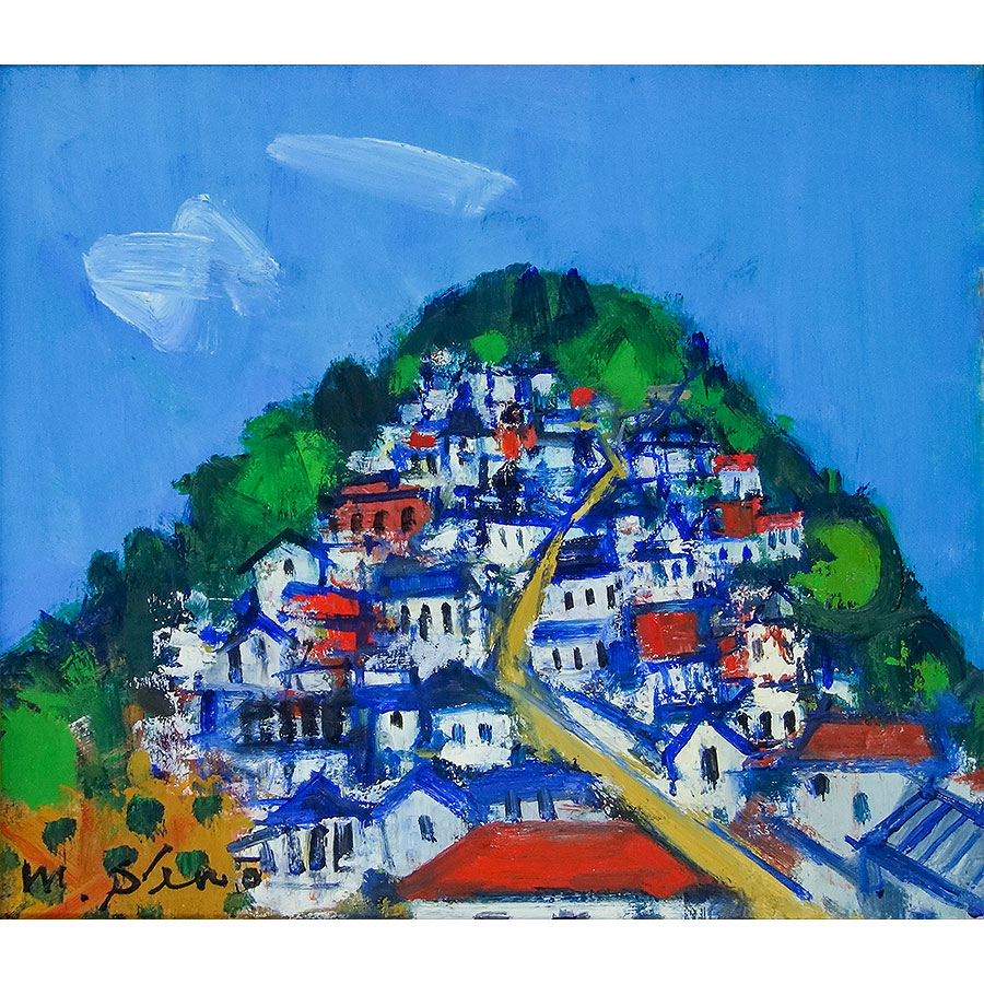 若尾和呂『天音』 油彩画 額装付き 4号 美術品 若尾和呂『天音』 油彩