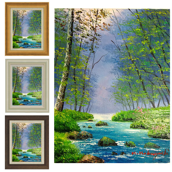 油彩画 「奥入瀬渓流 」 原画 F8 【公式通販】