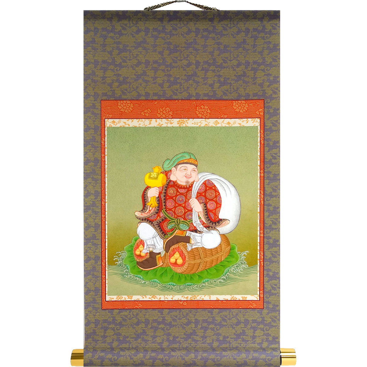 楽天市場】掛け軸 「大黒天」模表装 36x56cm 吉祥画 開運 五穀豊穣