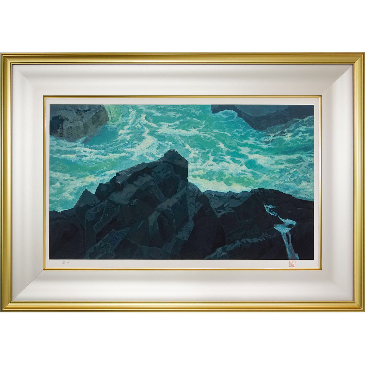 真作/ 東山魁夷「山霊」複製画 ED:1066/1200 / 原画所蔵・東山魁夷