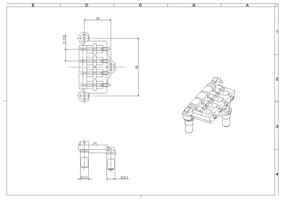 楽天市場】3-point Bridge for Vintage Gibson® Epiphone® EB Bass, SG