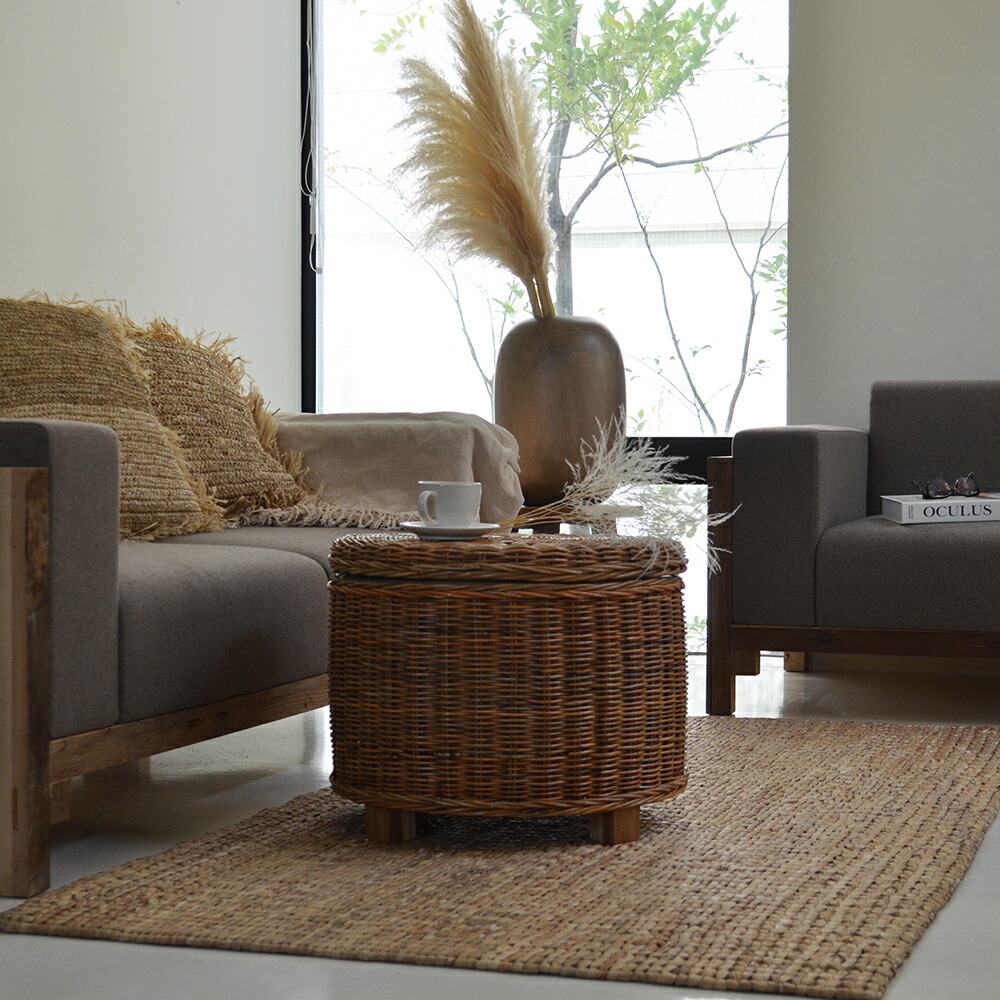 楽天市場】送料無料 ウォーターヒヤシンス/ラタン・サイドテーブル