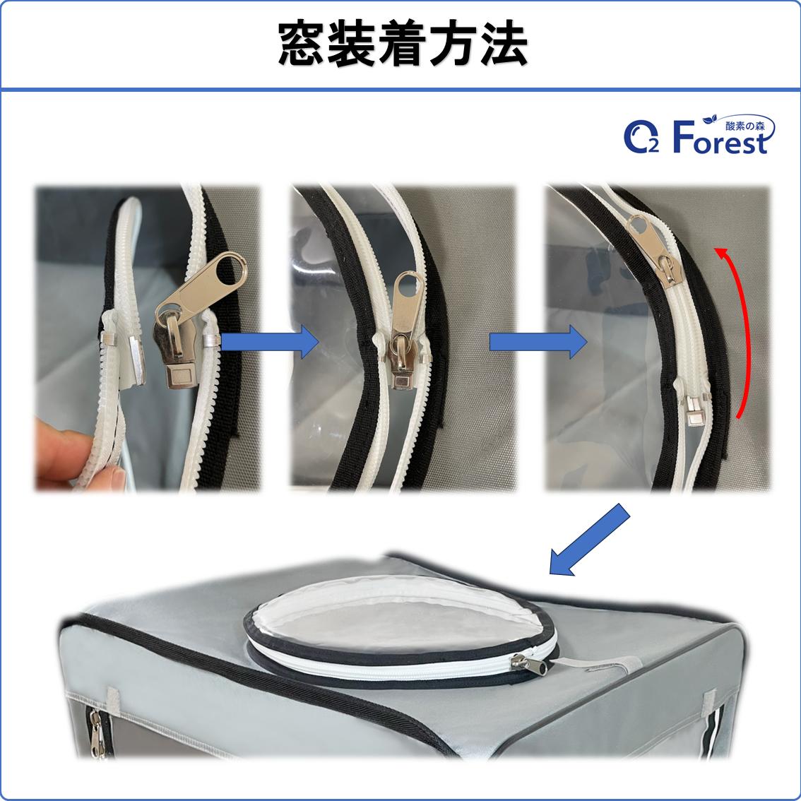 楽天市場】ペット用酸素室 Mサイズ60*80*60cm ブルーグレー色 酸素室