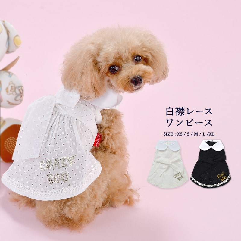 しろ ハンドメイド犬服 ワンピース 楽天市場】小型わんこ 白フリル