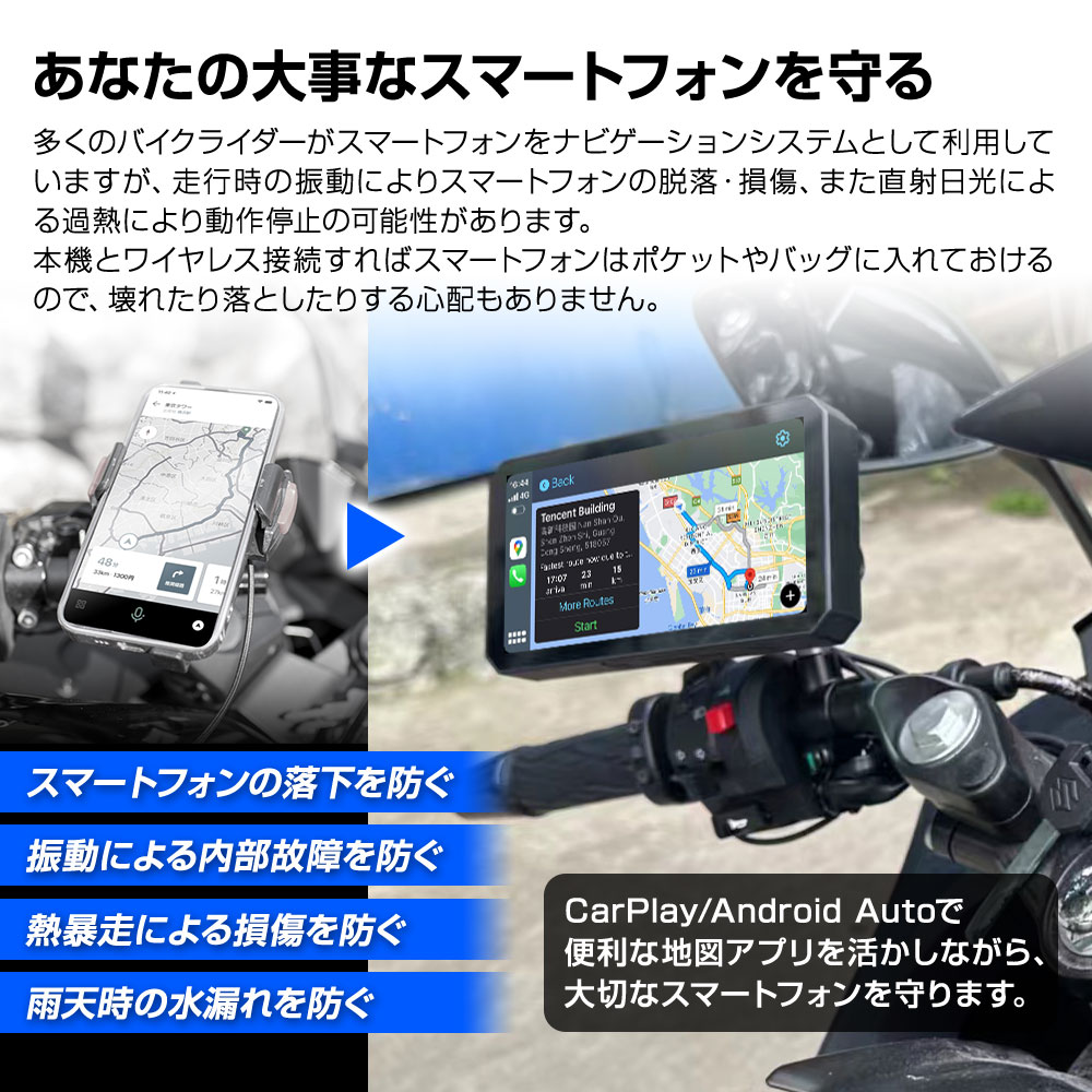 楽天市場】マックスウィン M2-PRO バイク用 スマートモニター 6.1