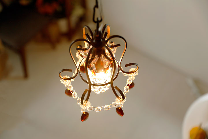 楽天市場】プチシャンデリア LED 【 Garnet 】 1灯 アンティーク