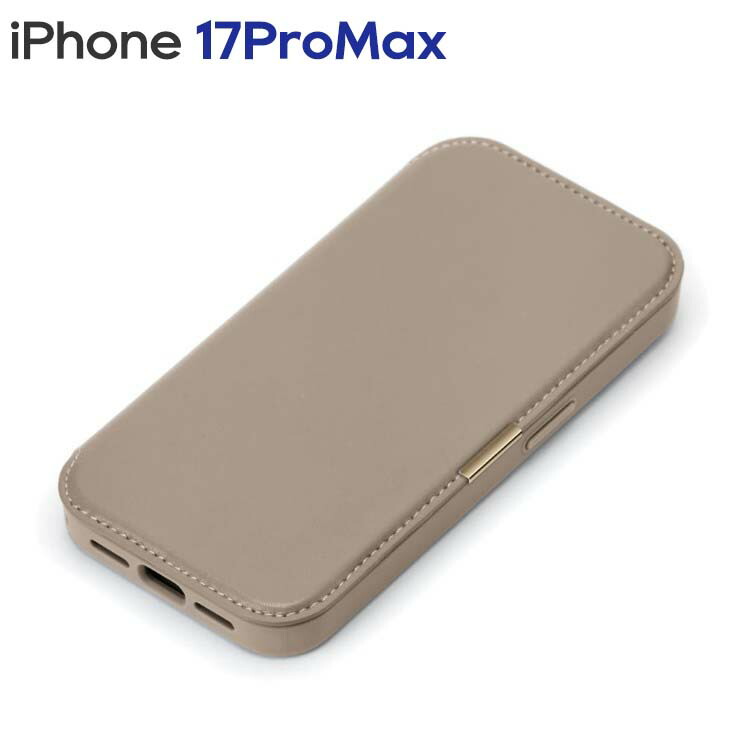 楽天市場】iPhone17ProMax ケース 手帳 ベージュ 背面クリア 透明