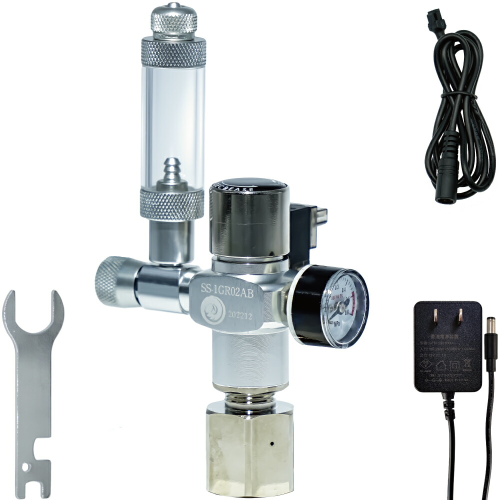 楽天市場】クリスタルアクア CO2レギュレーターSS-1GR02AB：低流量