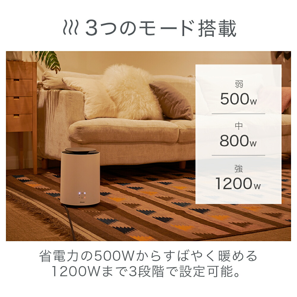 duux Threesixty 電気ヒーター 1200W ファンヒーター duux デュクス