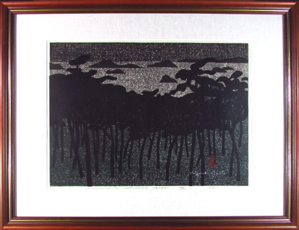 斎藤清 【月雲（3)】1980年 木版画