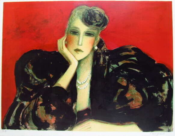 カシニョール Cassigneul「プロフィール」リトグラフ Amazon.co.jp