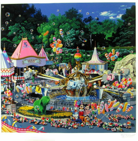 ヒロ・ヤマガタがシルクスクリーンの版画で制作した絵「ダンス・ダンス