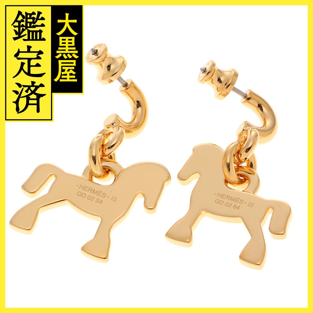 エルメスピアスシュヴァル・グランド・パラードゴールド馬チャーム新品