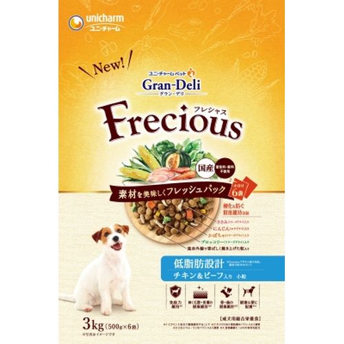 グランデリ フレシャス 低脂肪設計 チキン&ビーフ入り 小粒 3Kg 4袋
