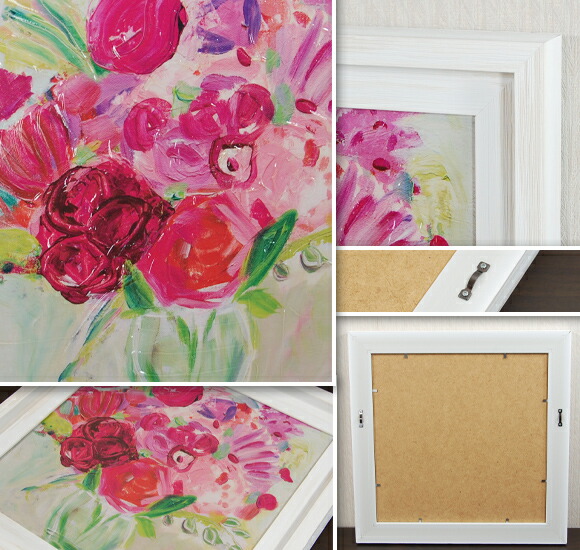 ピンク ピンクのお花 壁掛けアート 絵画 花の絵 フラワーアート ピンク