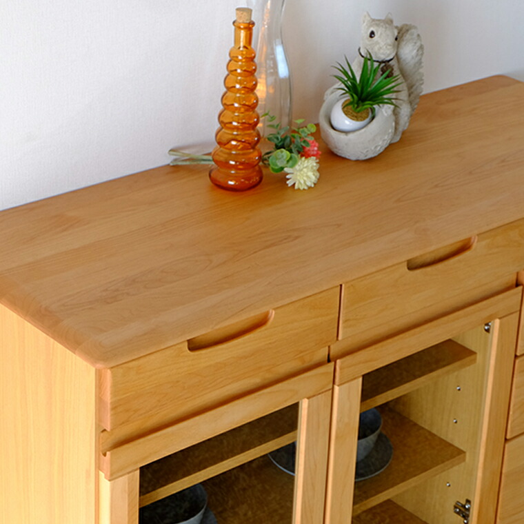 楽天市場】サイドボード 食器棚 ガラス戸 チェスト リビング収納 北欧