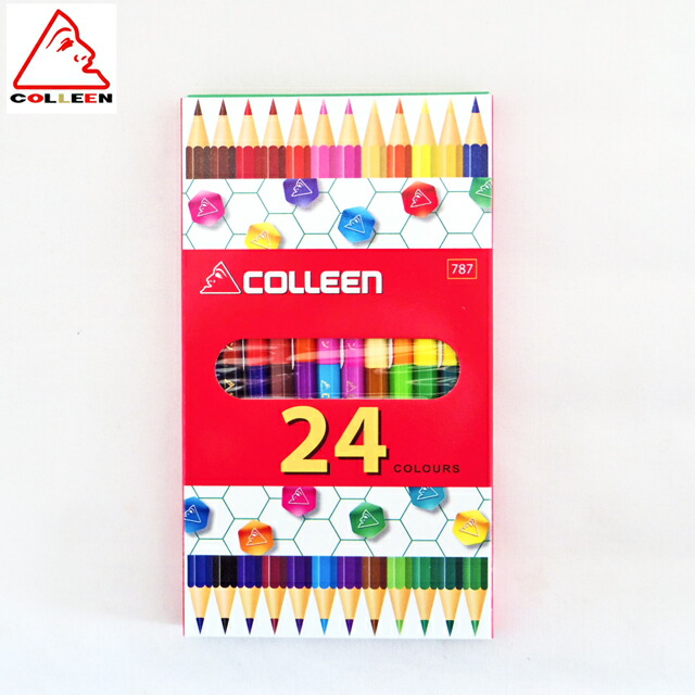 楽天市場】コーリン色鉛筆 24色 787六角 12本入り 昭和レトロ 文具