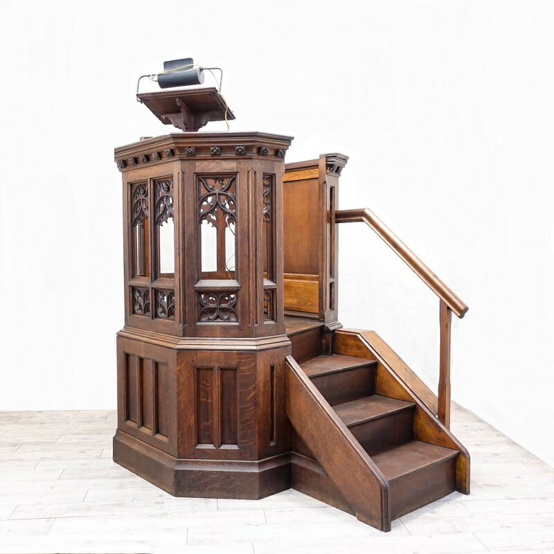 楽天市場】アンティーク プルピット 説教壇 説教台 教壇 講壇 朗読台