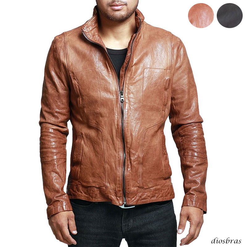 コレクティブ メンズビギ シープスキンライダースジャケット ユーズド