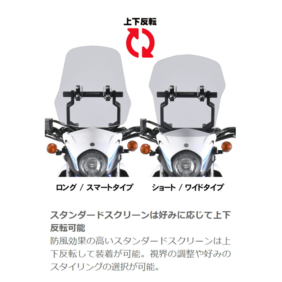 楽天市場】ZETA エクスプローラーウィンドシールド スタンダード