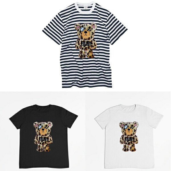 familiar クマと犬の刺繍Tシャツ 刺繍Tシャツ 刺繍 Tシャツ クマ ベア