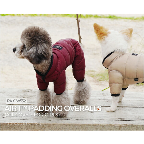 楽天市場】犬用 女の子用 PAエアーパディングオーバーオール つなぎ S