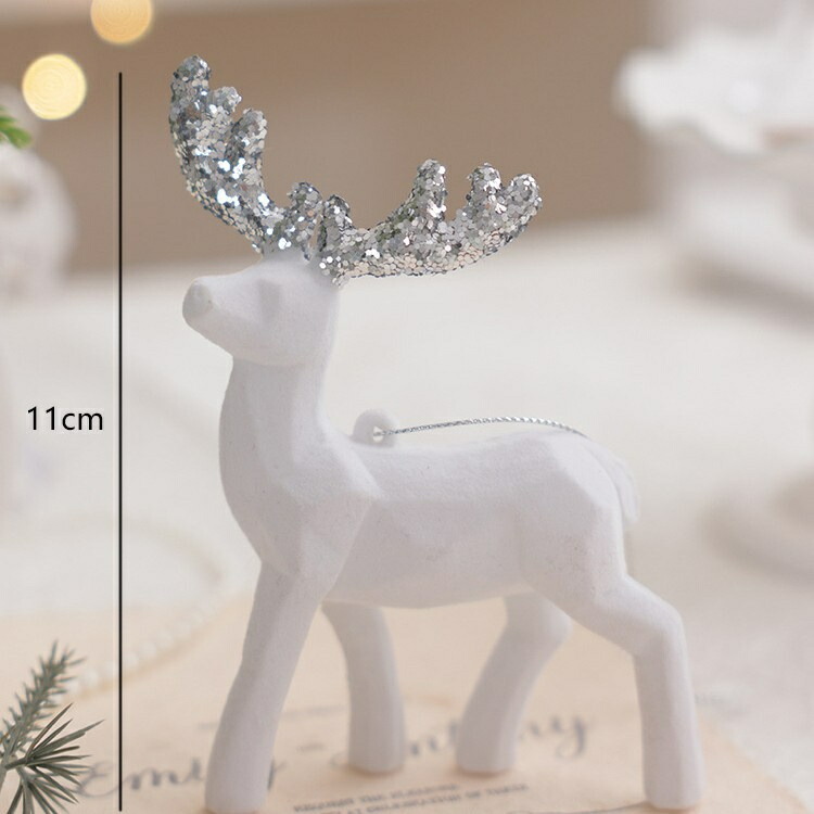 アンティークディア白鹿トナカイオブジェ