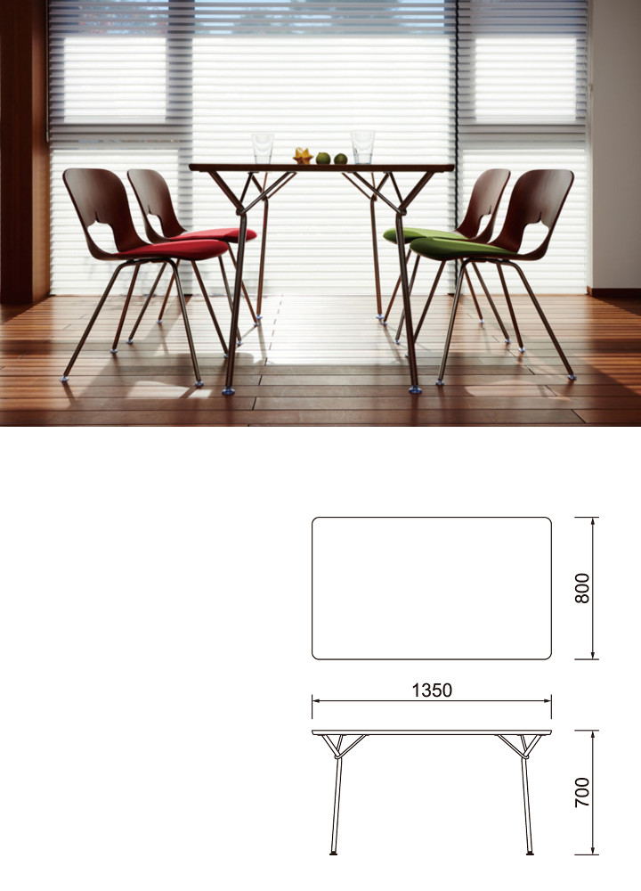 楽天市場】天童木工柳デザイン研究会YANAGIDESIGNテーブルT-2730SP-ST
