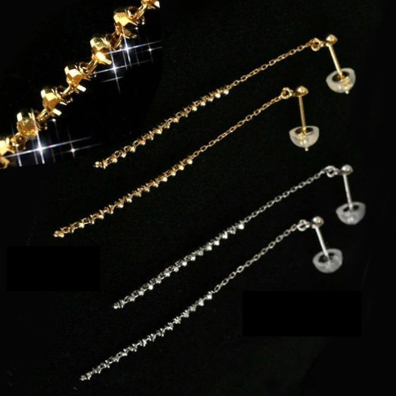 楽天市場】PT/K18 ロングピアス アバカス ゴールド 地金 K18 18K K18YG