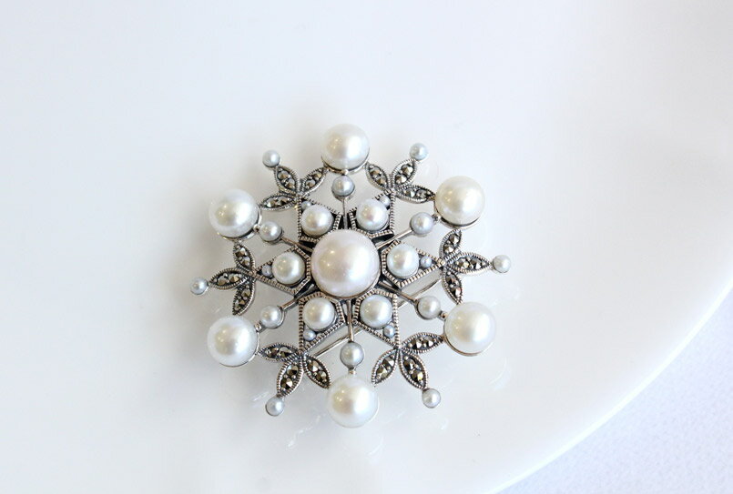 ロクザン SILVER925 アメジスト パール ペンダント ブローチ 楽天市場