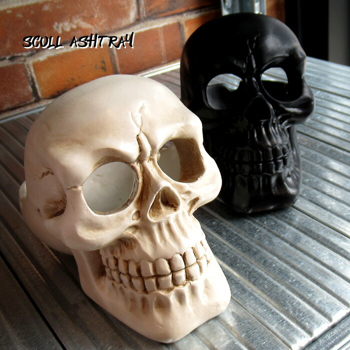 楽天市場】ドクロ スカル 灰皿 喫煙具 アシュトレイ タバコ 卓上