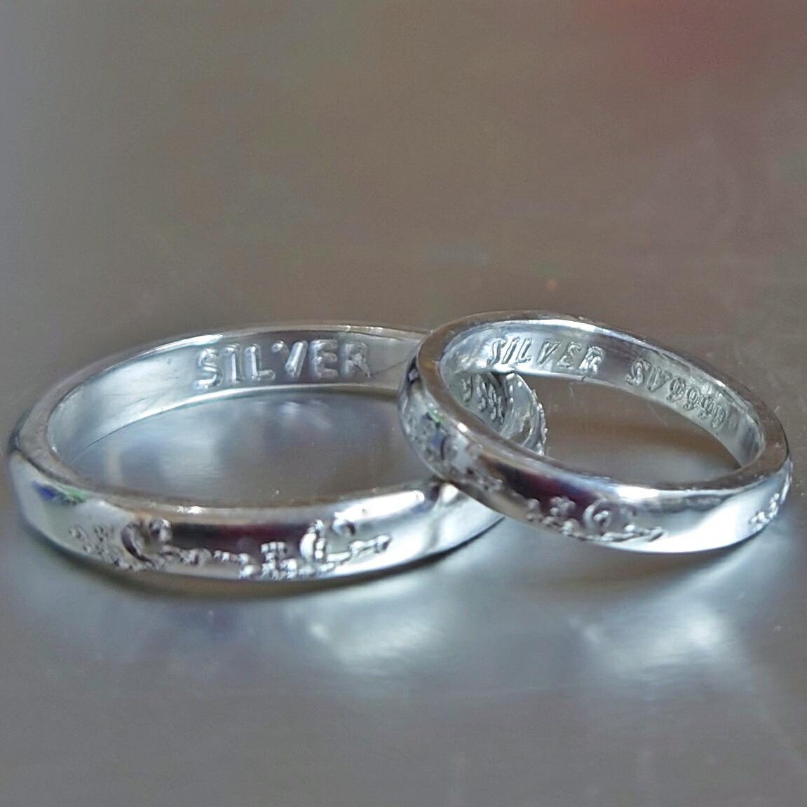 楽天市場】シルバーリング SV9999 唐草模様ポイント入り リング