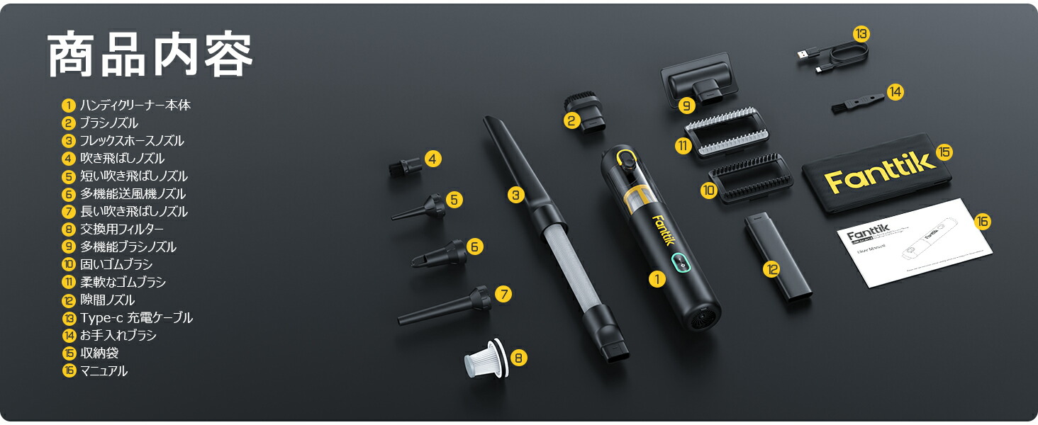 楽天市場】【ポイント15倍】Fanttik Slim V8 Apex ハンディクリーナー
