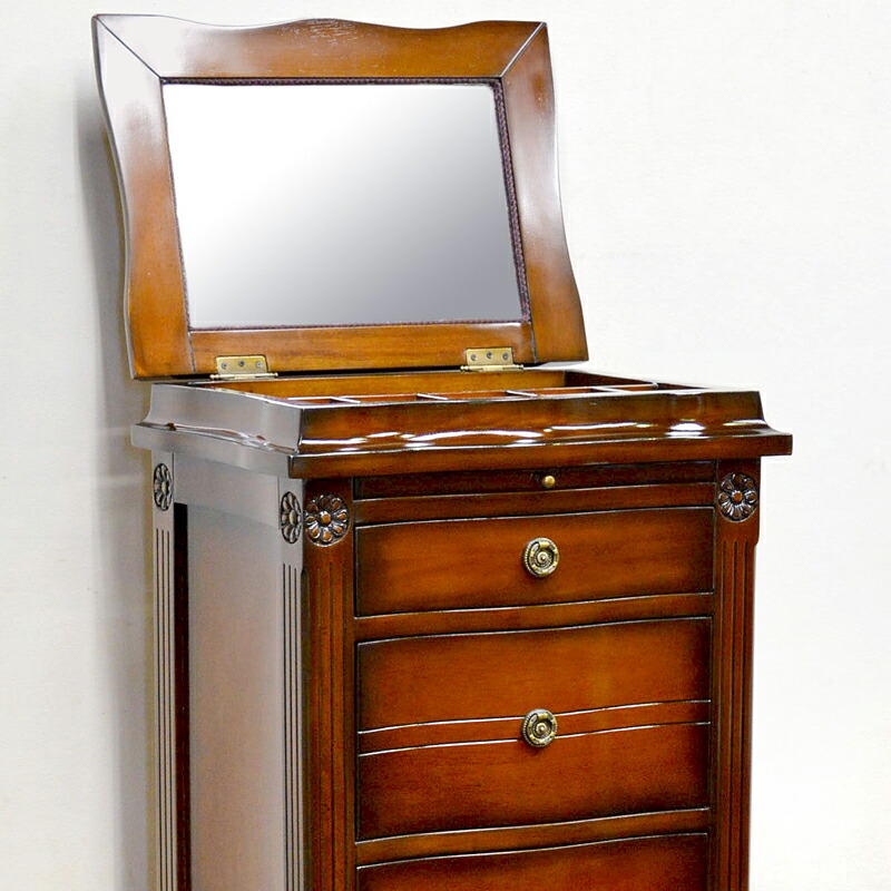 セール⭐︎アンティーク調 猫脚 半円チェスト ミラー セット 節約 楽天