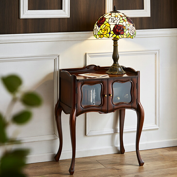 アンティーク風サイドテーブル ベッド横テーブル ソファテーブル