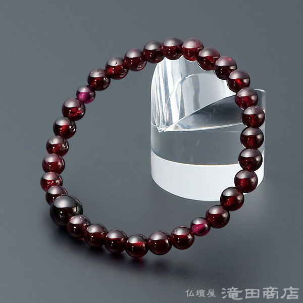 楽天市場】【特選腕輪念珠】 数珠 ブレスレット ガーネット 6mm玉