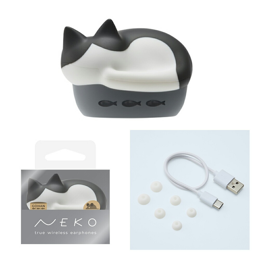radius NEKO ワイヤレスイヤホン クロ 黒猫 HP-C28BTK 美品 radius