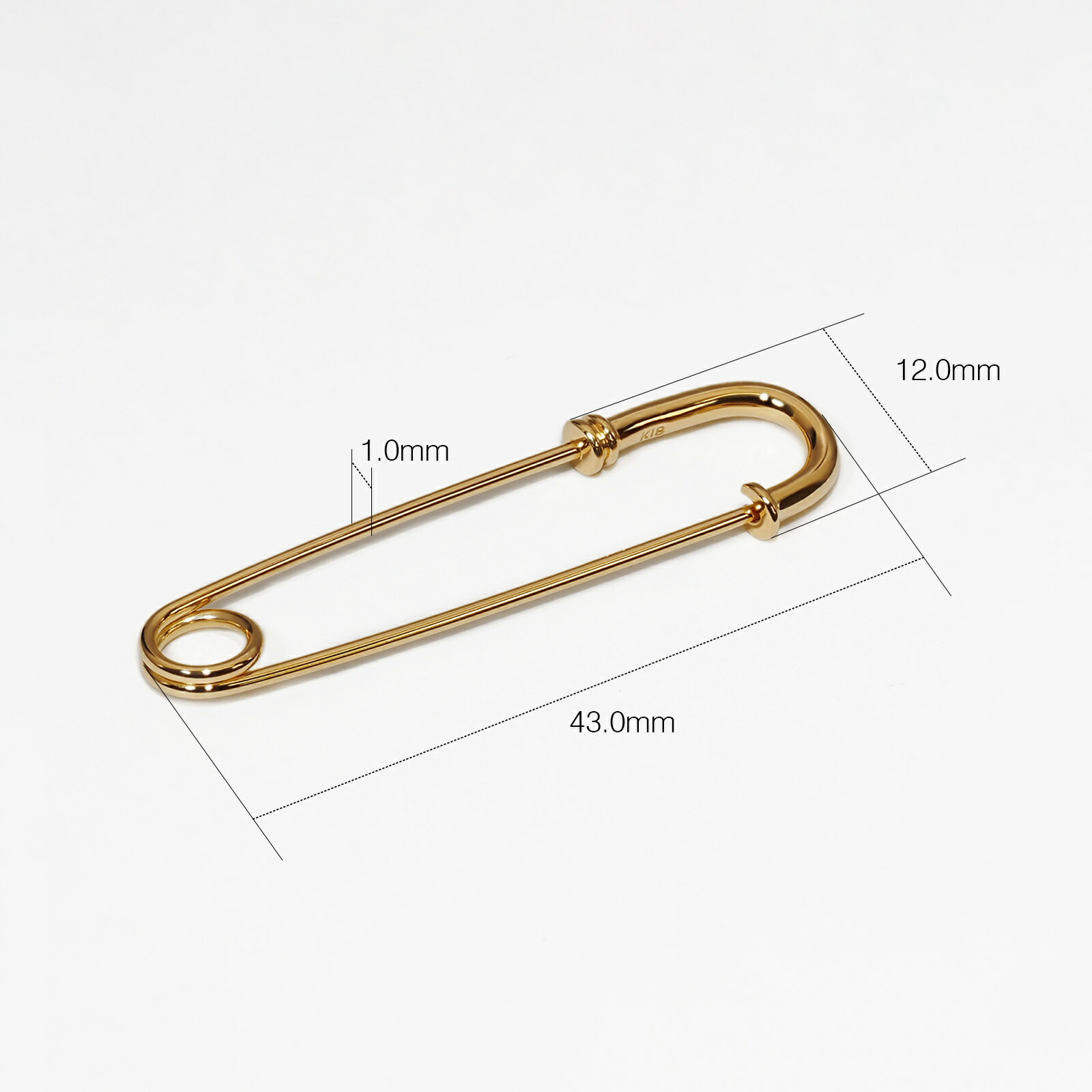 楽天市場】【1個売り】 安全ピン 18金 イエローゴールド 18金無垢の