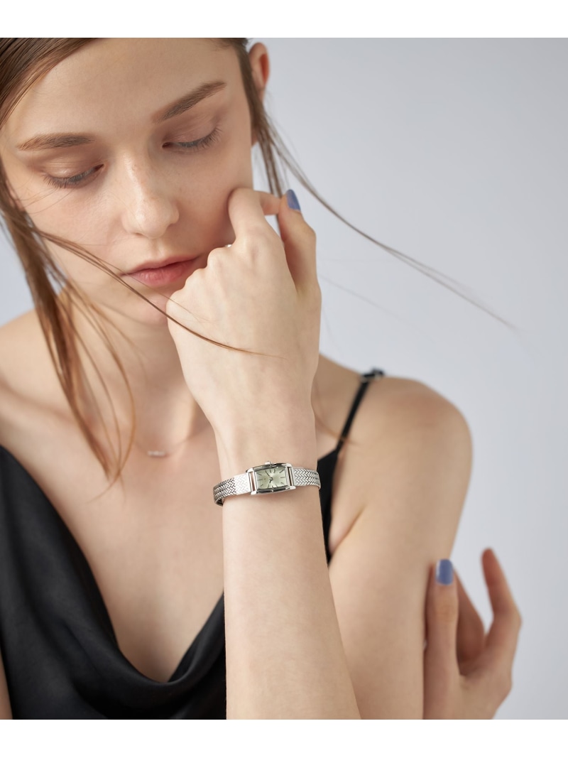 楽天市場】ダイヤモンド レクタングルフェイス メッシュベルト