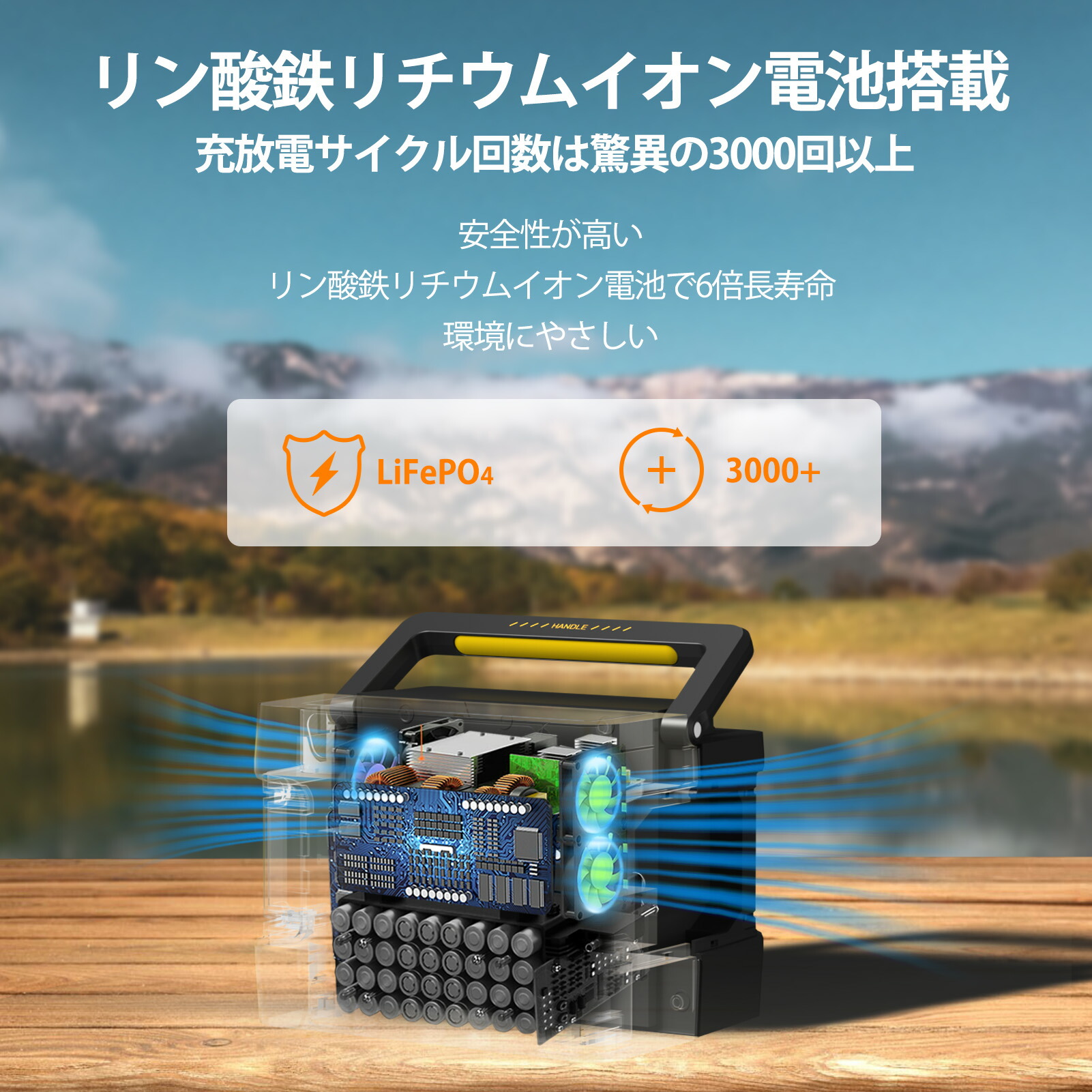 楽天市場】Evopow ポータブル電源 1500W 1531Wh大容量 急速充電 リン酸