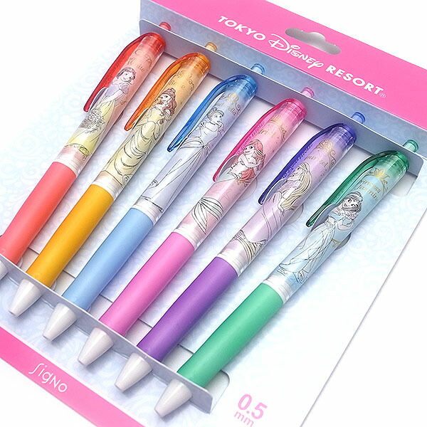 楽天市場】ボールペン黒6本 シグノ ディズニープリンセス 白雪姫 ベル
