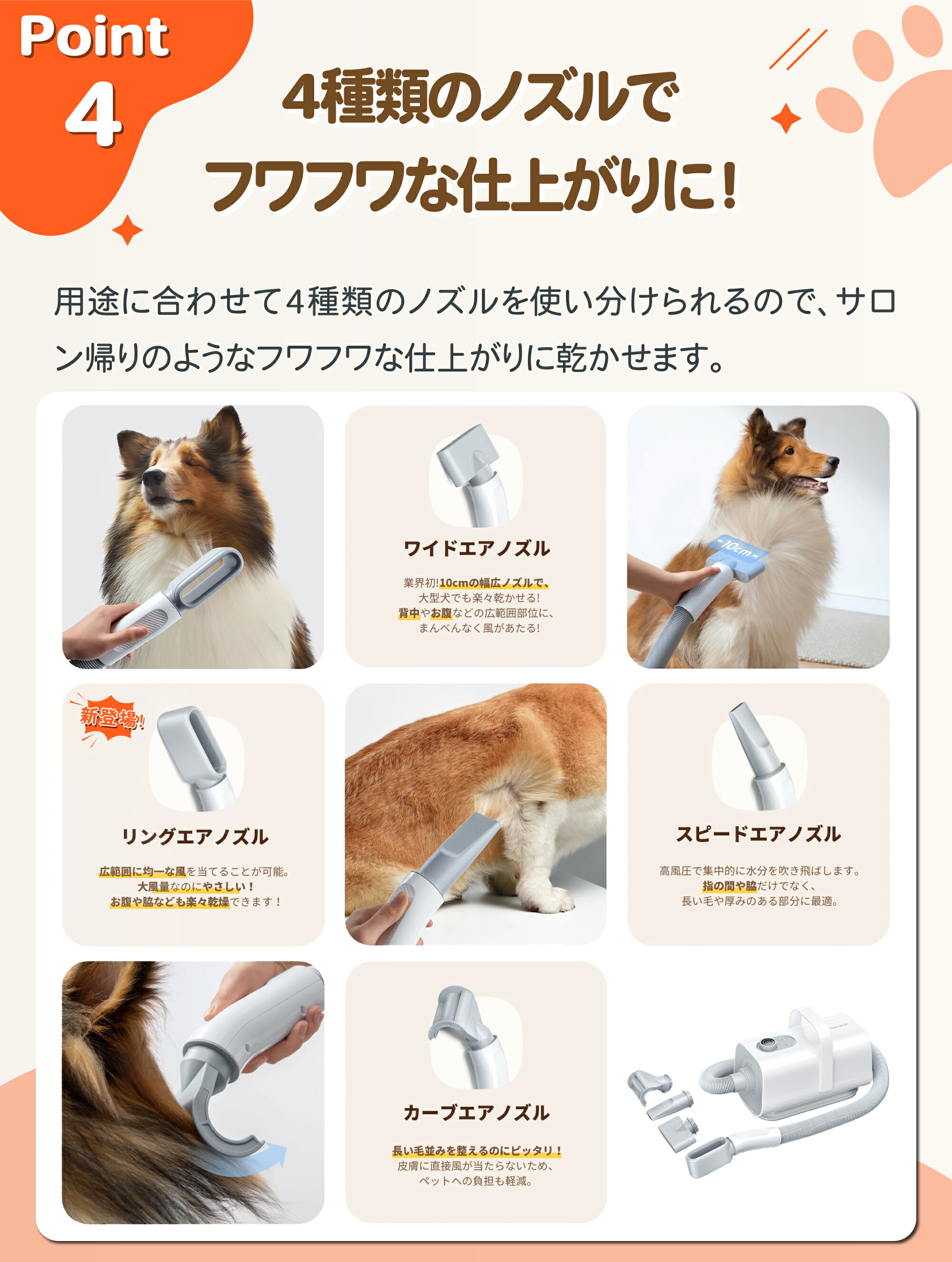 楽天市場】ペットブロワー ホームランペット ドライヤー 大型犬 中型犬